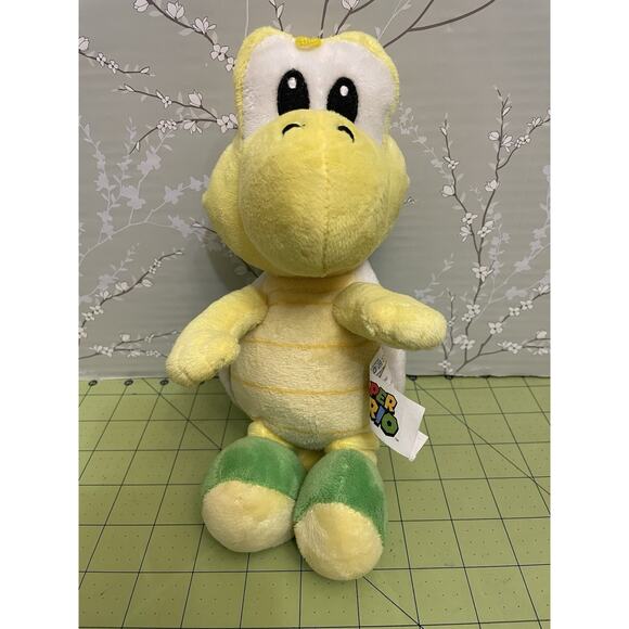Super Mario Nintendo Koopa Troopa Turtle 8" Plush 2019 Stuffed Animal Yellow - Picture 1 of 10